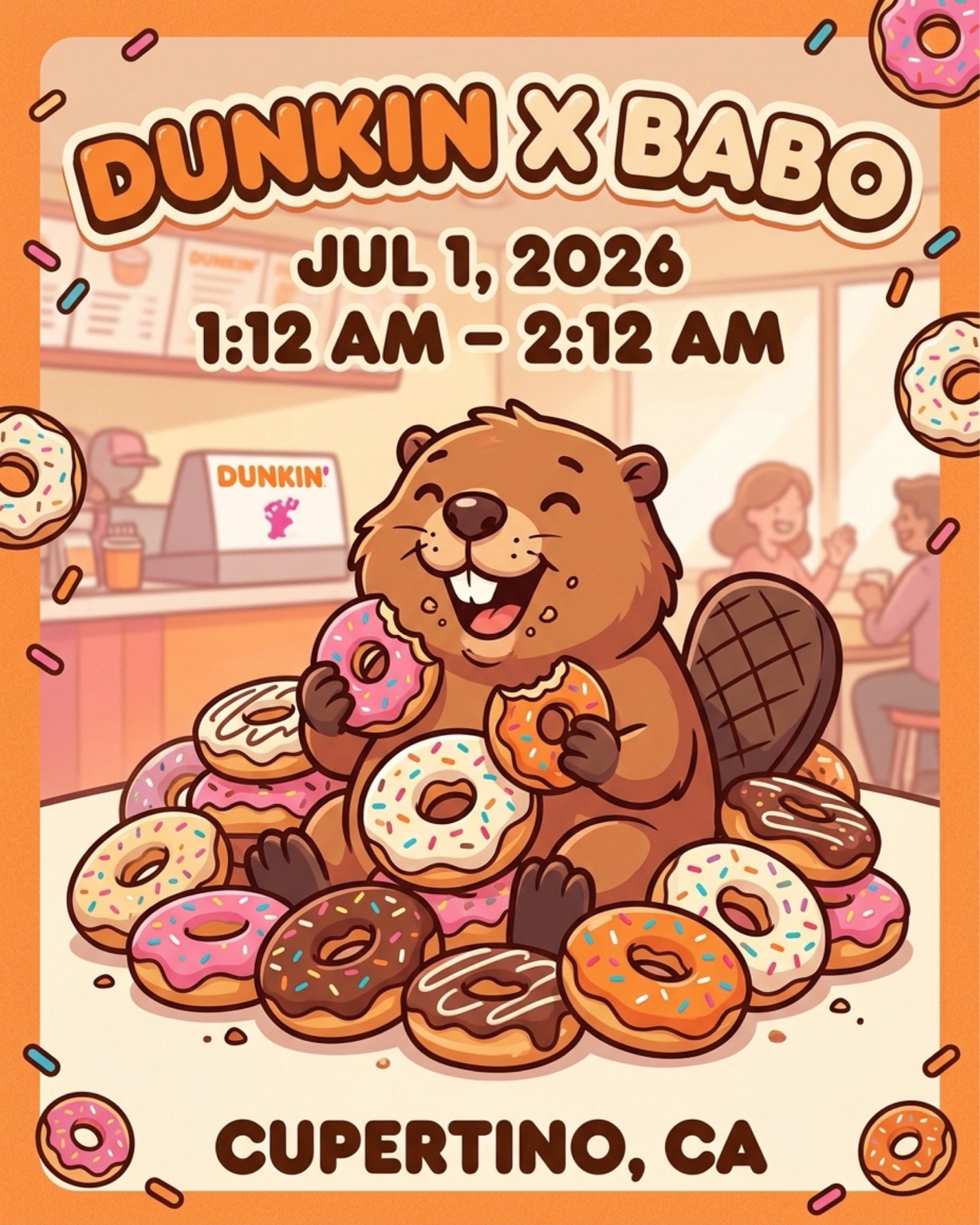 Flyer for Dunkin X Babo