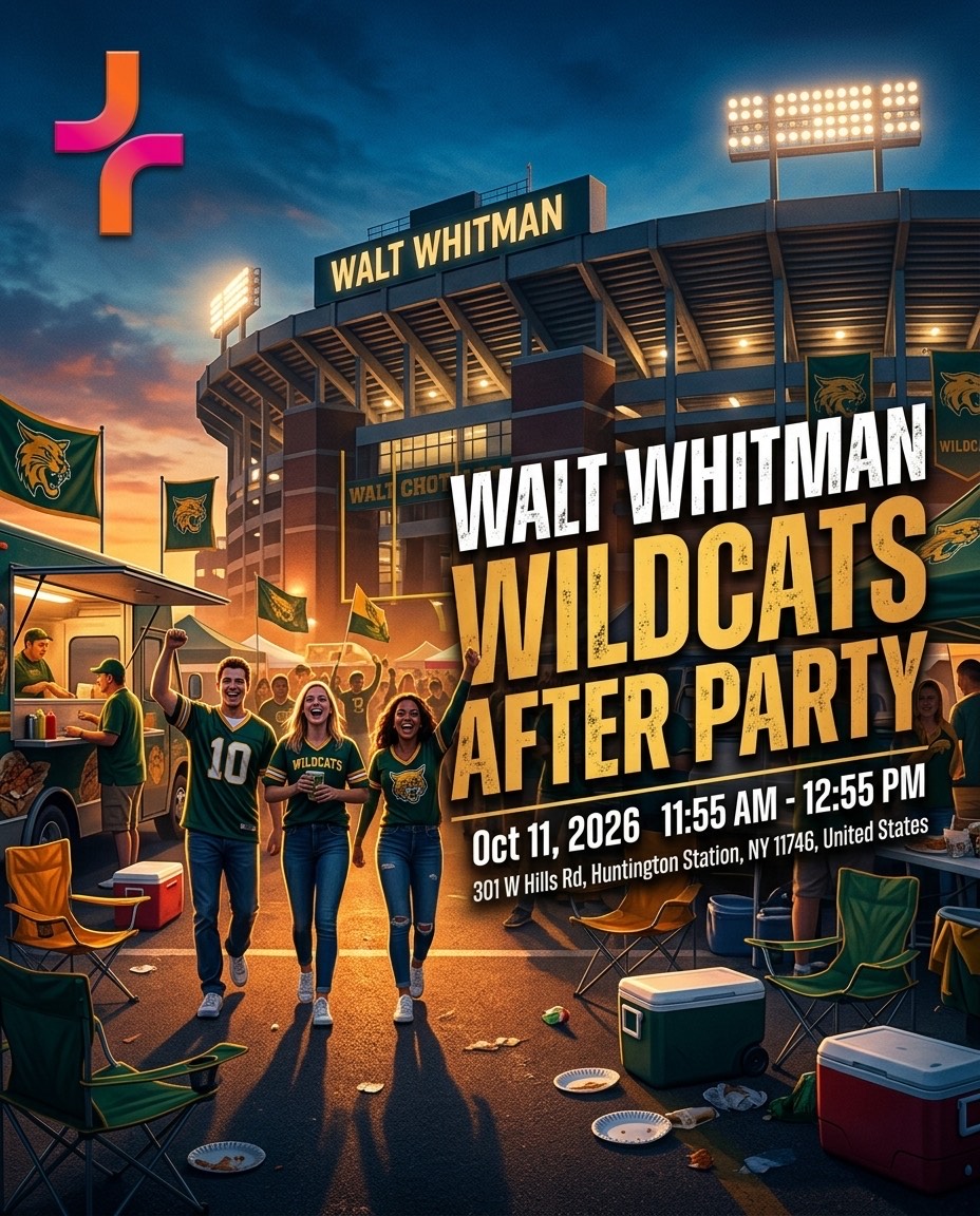 Flyer for Walt Whitman Wildcats After Party
