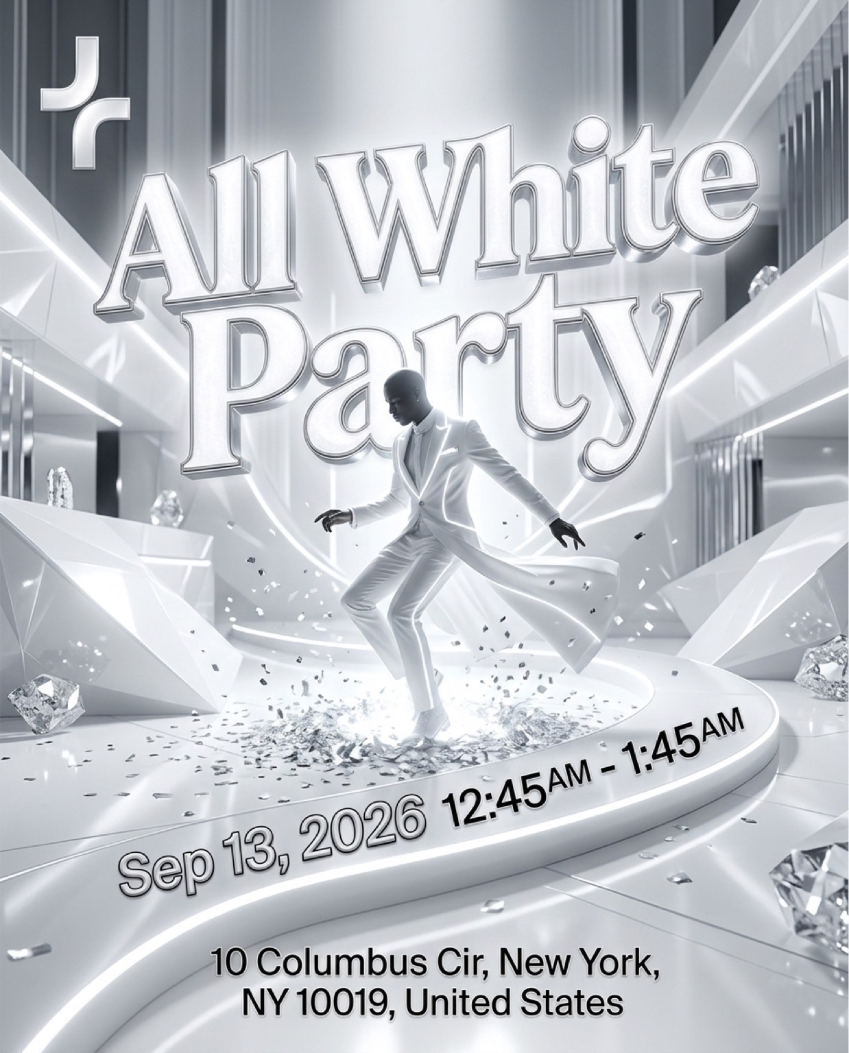 Flyer for All White Party