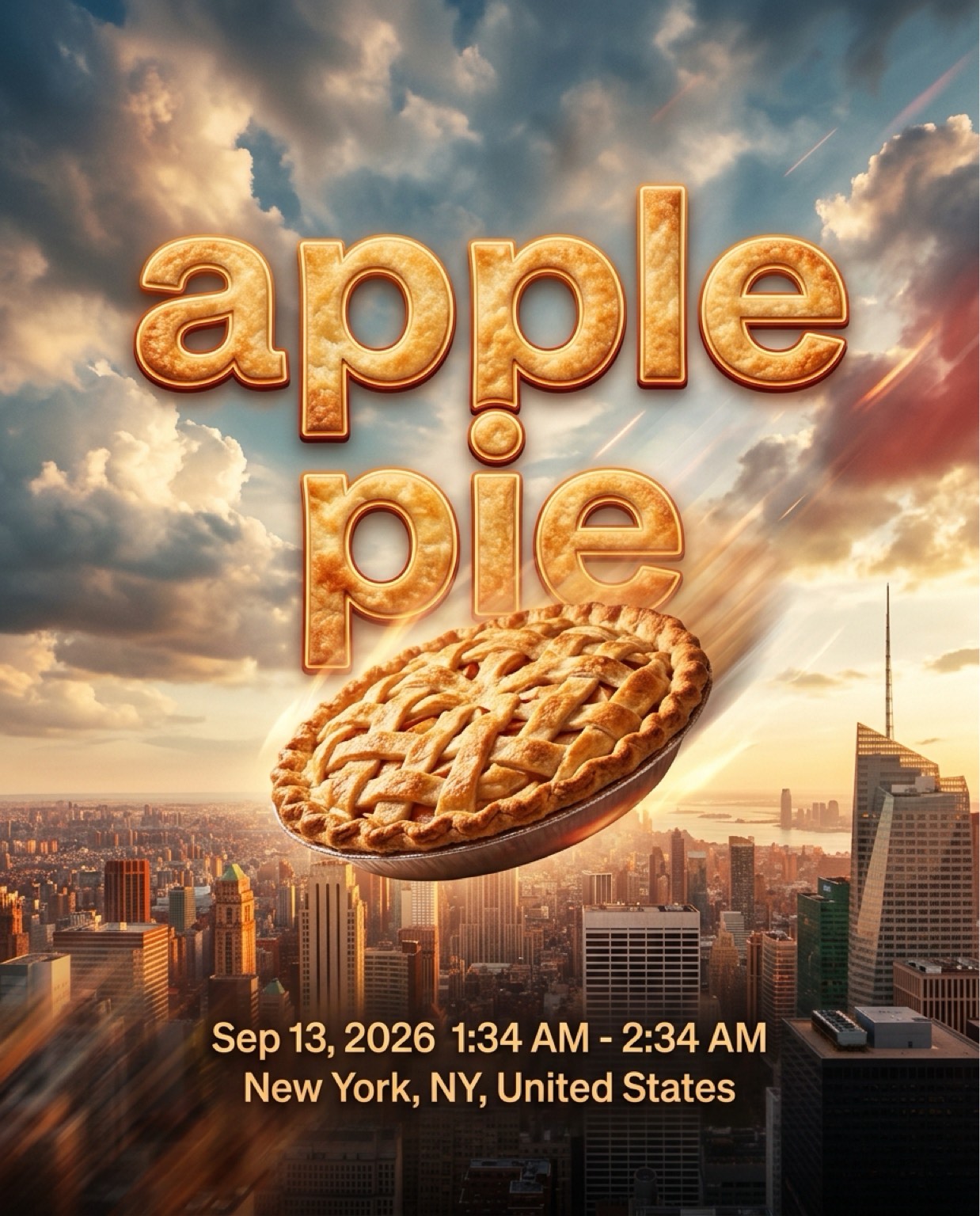 Flyer for apple pie 